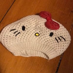 Hello kitty knitted beret